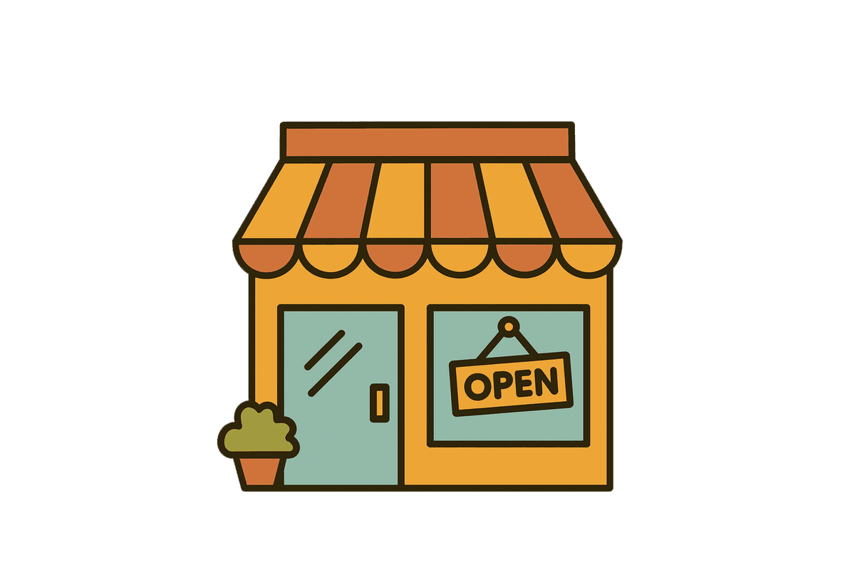 Local shopfront open sign