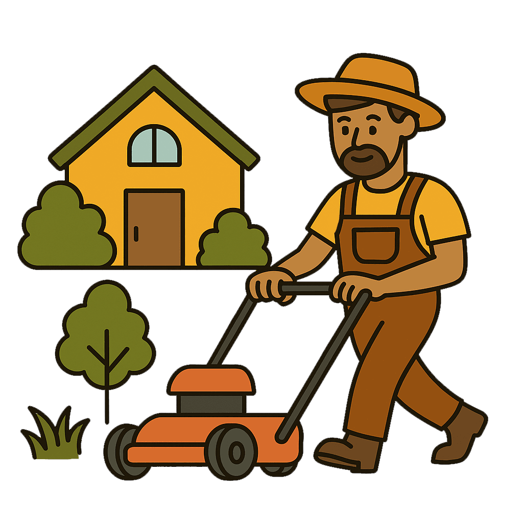 Landscaping crew at work